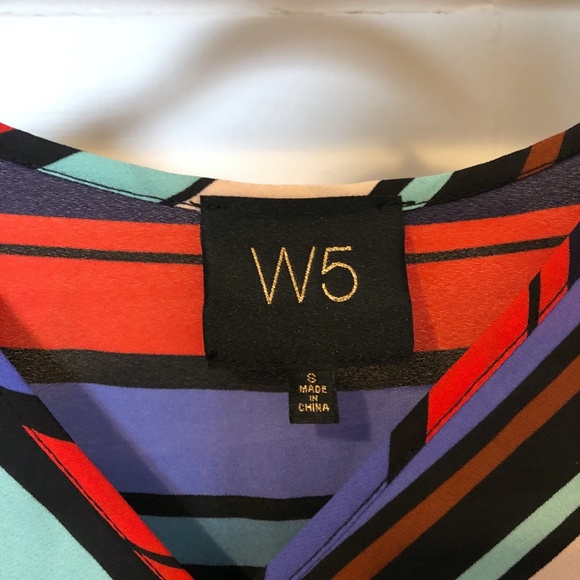 W5 Multicoloured Striped Blouse - Picture 2 of 4